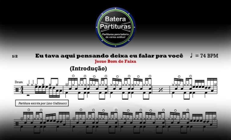 Eu Tava Aqui Pensando – Josué Bom De Faixa – Batera Partituras